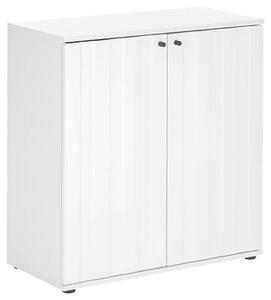 KOMODA, biela s vysokým leskom, 80/83/38 cm XXXL - Komody, Online Only