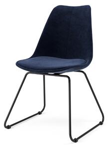 GINA stolička liam - modrá 251 zamat , čierna