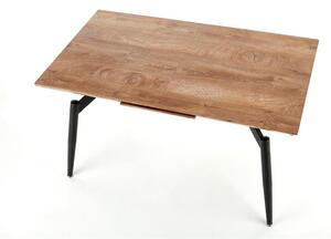 Halmar CAMBELL rozkladací stôl, doska - prírodná, nohy - čierna