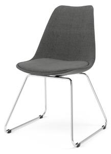 GINA stolička liam - jemne sivá 214 , chróm