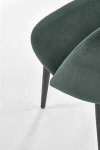 Halmar K384 jedálenská stolička tmavo zelená / čierna