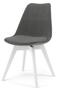GINA stolička bess - jemne sivá 214 , biele drevo