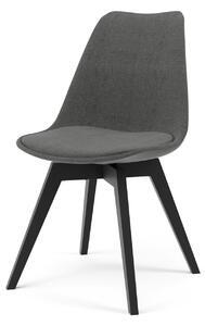GINA stolička bess - jemne sivá 214 , čierne drevo