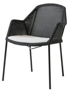 Breeze záhradna stolička - čierna , biela