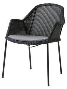 Breeze záhradna stolička - čierna , sivá