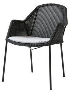 Breeze záhradna stolička - čierna , svetlo sivá