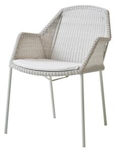 Breeze záhradna stolička - bielo sivá , biela