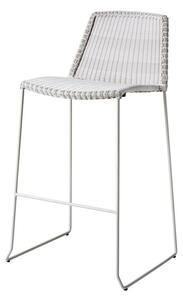Breeze barová záhradná stolička - bielo sivá
