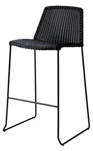 Breeze barová záhradná stolička - čierna