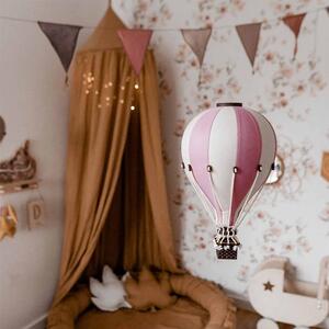 Super balloon Dekoračný teplovzdušný balón - ružová/biela - S-28cm x 16cm