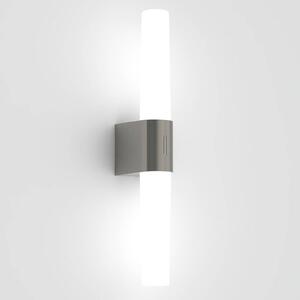 Kúpeľňové LED svetlo Helva Double, brúsený nikel