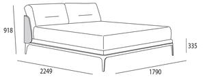 Settanta posteľ - Koža , 160x200cm