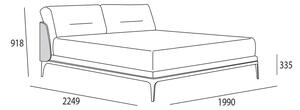 Settanta posteľ - Koža , 180x200cm