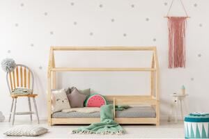 Adeko Detská posteľ domček so zábranou Mila MB Veľkosť spacej plochy: 140x70 cm