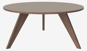 New Mood konferenčný stolík s laminátom Ø90 cm - Orech , sivý laminát