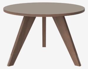 New Mood konferenčný stolík s laminátom Ø60 cm - Bielený dub , sivý laminát