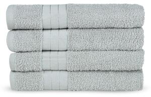 Svetlosivé froté bavlnené uteráky v súprave 4 ks 50x100 cm – Good Morning