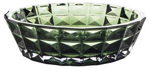 KRIŠTÁĽOVÁ MISKA BOHEMIA DIAMOND SMOKEY GREEN 325 MM