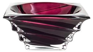 KRIŠTÁĽOVÁ MISKA BOHEMIA CASABLANCA BURGUNDY 280MM