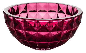 KRIŠTÁĽOVÁ MISKA BOHEMIA DIAMOND PINK 280 MM