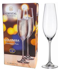 BOHEMIA COLUMBA POHÁR NA ŠAMPANSKÉ 260ML SADA 2KS