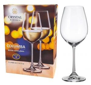 BOHEMIA COLUMBA POHÁR NA BIELE VÍNO 400ML SADA 2KS