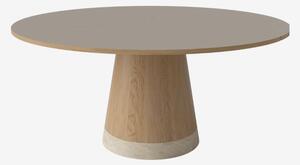 Piro jedálenský stôl v lamináte Ø160cm - hnedý laminát