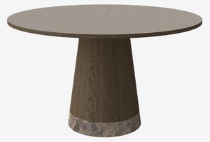 Piro jedálenský stôl v lamináte Ø125cm - hnedý laminát