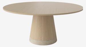 Piro jedálenský stôl Ø160cm - Bielený dub