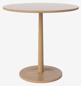 Turned jedálenský stôl Ø75 cm - Bielený dub