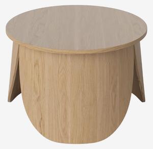 Peyote konferenčný stolík Ø56, V35 cm - Bielený dub