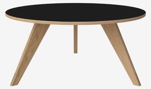 New Mood konferenčný stôl s laminátom Ø90cm - Bielený dub , sivý laminát