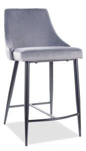 Dokonalá barová stolička s klasickým dizajnom, čierny mat/sivá (n170957)