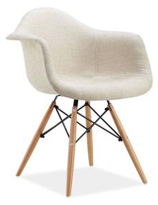Jedálenská stolička s tvarovaným operadlom, buk/krém (n168363)