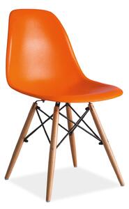Avantgardná jedálenská stolička, buk/oranžová (n147577)