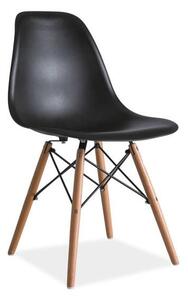 Avantgardná jedálenská stolička, buk/čierna (n147576)