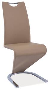 Jedálenská stolička v originálnej forme, chróm/bežová (n167922)