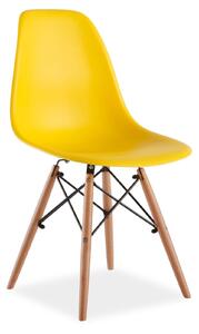Avantgardná jedálenská stolička, buk/žltá (n147580)