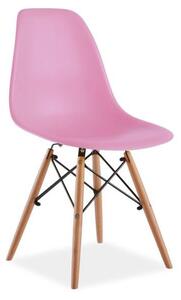 Avantgardná jedálenská stolička, buk/ružová (n147582)