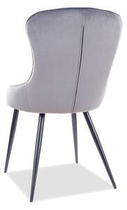 Elegantná a estetická jedálenská stolička, čierny mat/sivá (n172229)
