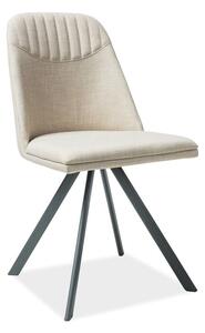 Elegantná čalúnená stolička, sivá/bežová (n147873)