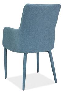 Moderná jedálenská stolička s podrúčkami, modrá (n147941)