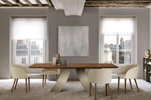 TWIST stôl s drevenou doskou - 200x106x75cm