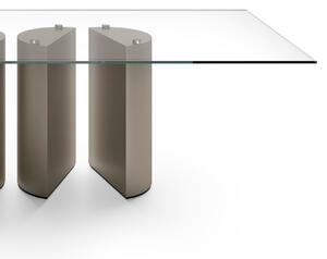PLAI stôl so sklenenou doskou