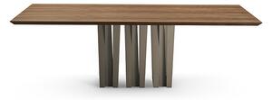 NARCISO stôl s drevenou doskou