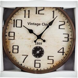 DekorStyle Nástenné hodiny Lanie vintage hnedé