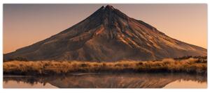 Obraz odrazu hory Taranaki, Nový Zéland (120x50 cm)