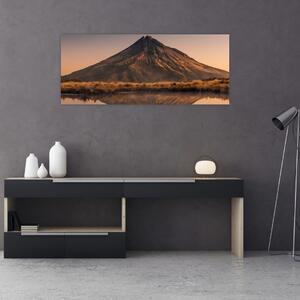 Obraz odrazu hory Taranaki, Nový Zéland (120x50 cm)