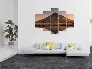Obraz odrazu hory Taranaki, Nový Zéland (150x105 cm)