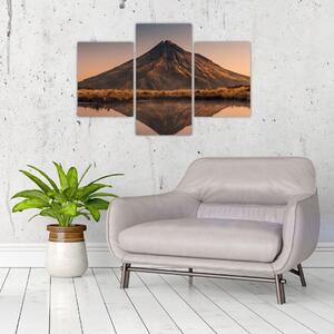 Obraz odrazu hory Taranaki, Nový Zéland (90x60 cm)